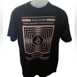 VOLCOM “Stone “True to This” Skate Tee Shirt Boys L Large 14